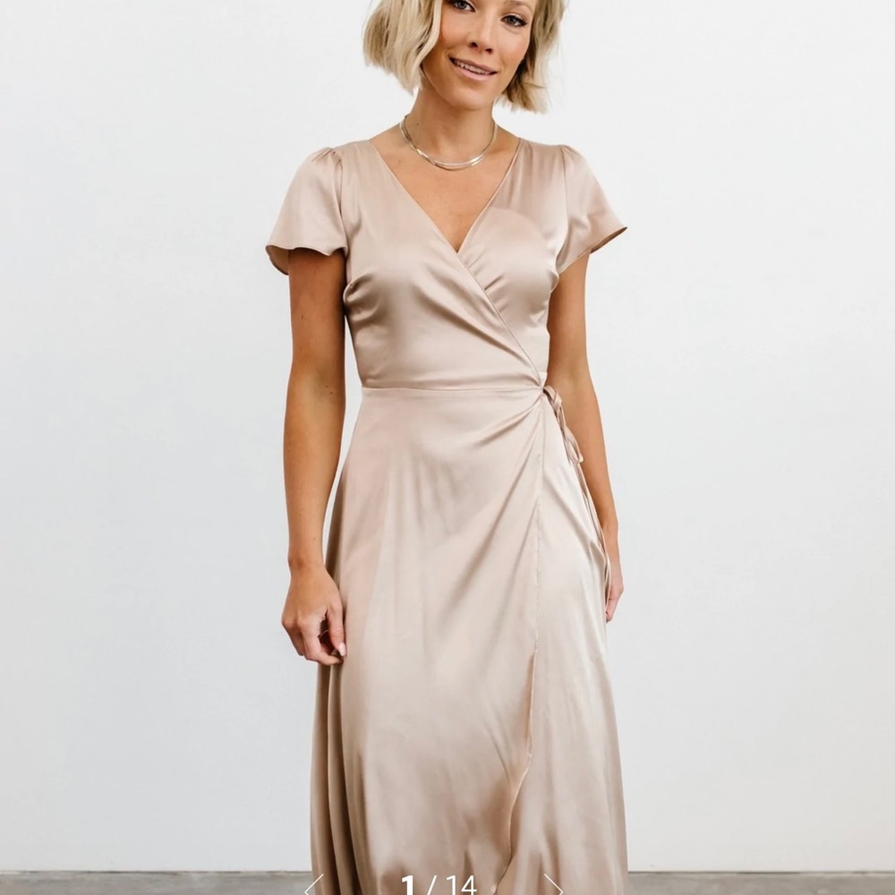 Krystal Satin Wrap Gown